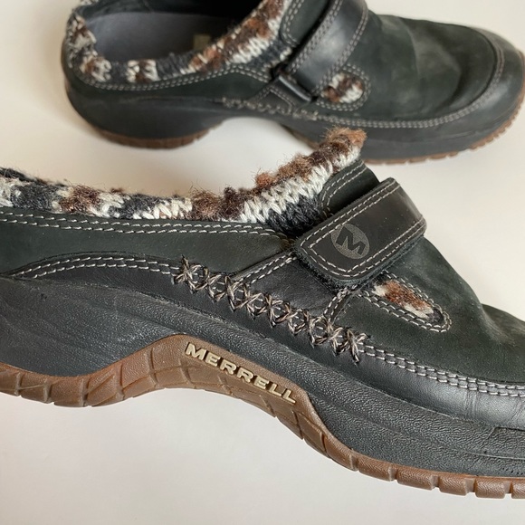 Merrell Encore Scoop Mule Ortholite Strap Black Knit Collar - Picture 3 of 8